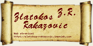 Zlatokos Rakazović vizit kartica